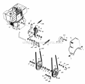 Engine, Primary Drive & Clutch Diagram and Parts List for 2680B 600000001-699999999 - 1976 Lawn Boy Snow Blower